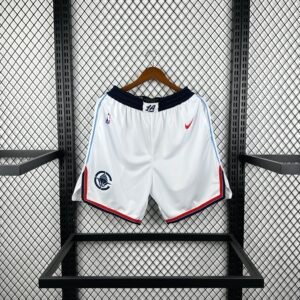 25th Season Clippers White Shorts