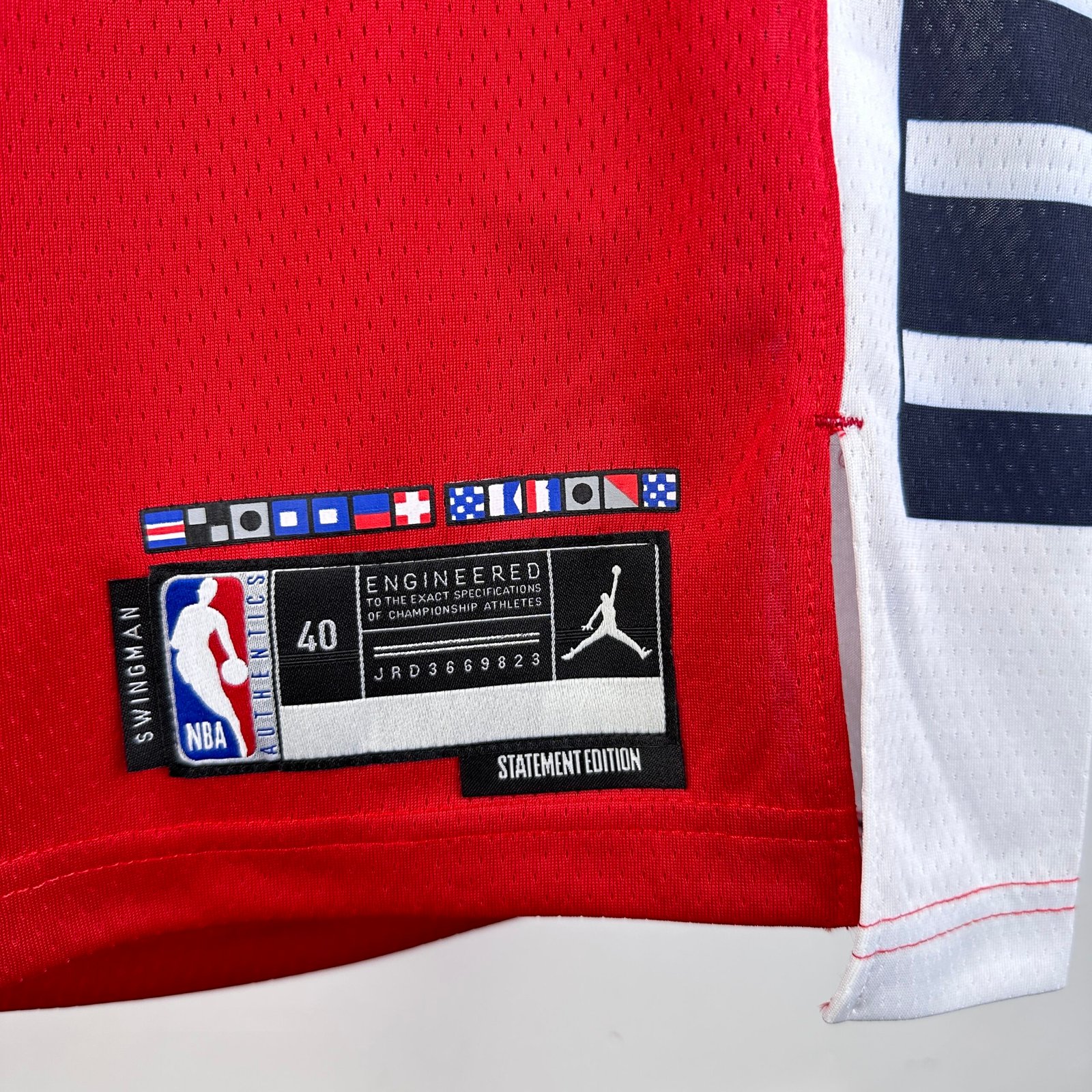 25th Season Clippers Air Jordan Limited Edition Red Jersey No. 1 James Harden - Image 4