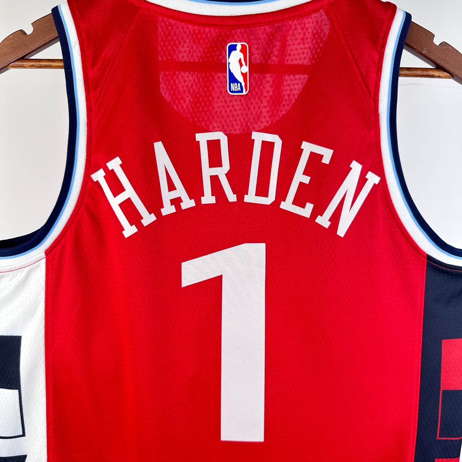 25th Season Clippers Air Jordan Limited Edition Red Jersey No. 1 James Harden - Image 10