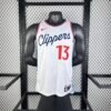 25th Season LA Clippers Home Game White Jersey No. 13 Paul George