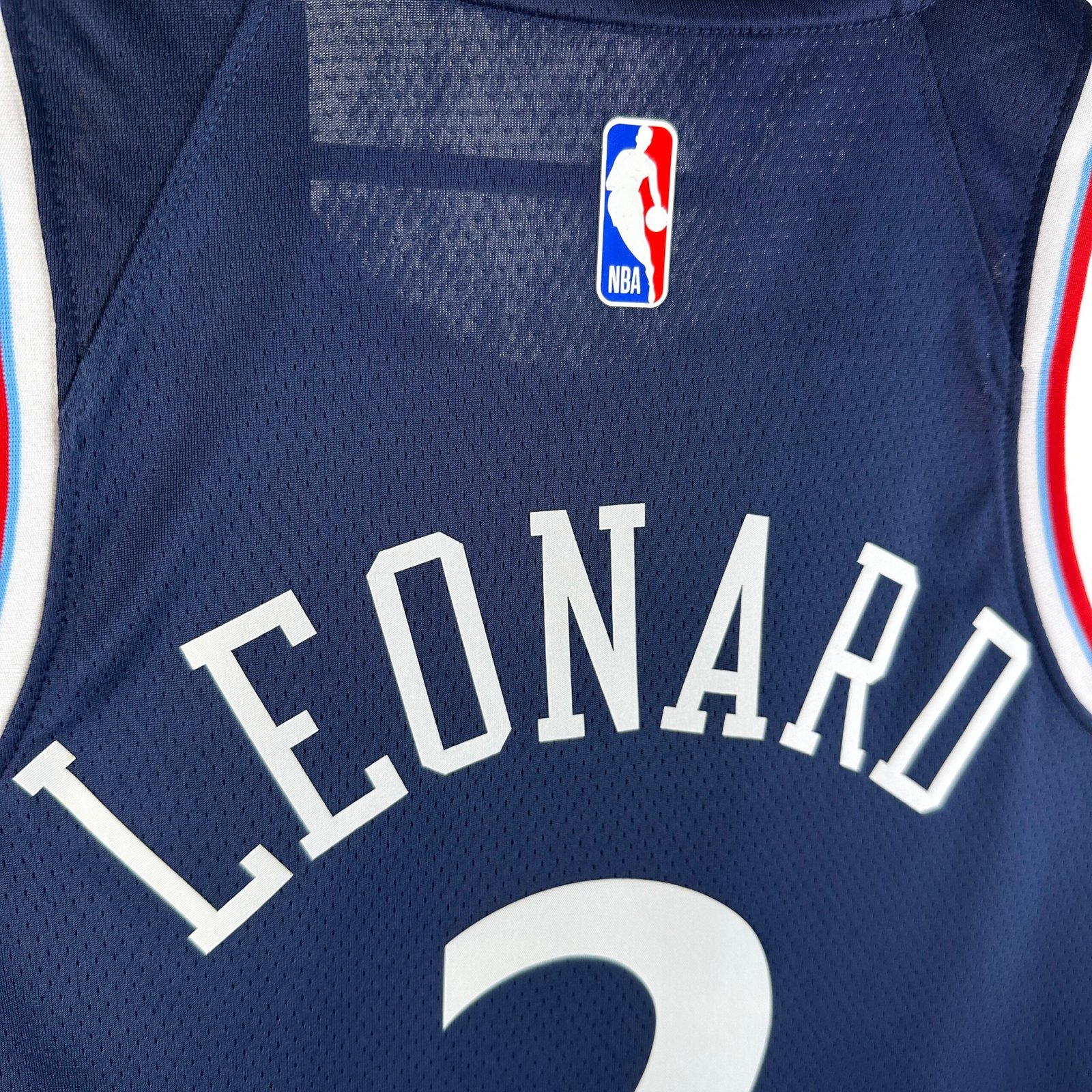 25th Season LA Clippers Away Game Navy Blue Jersey No. 2 Kawhi Leonard - Image 14